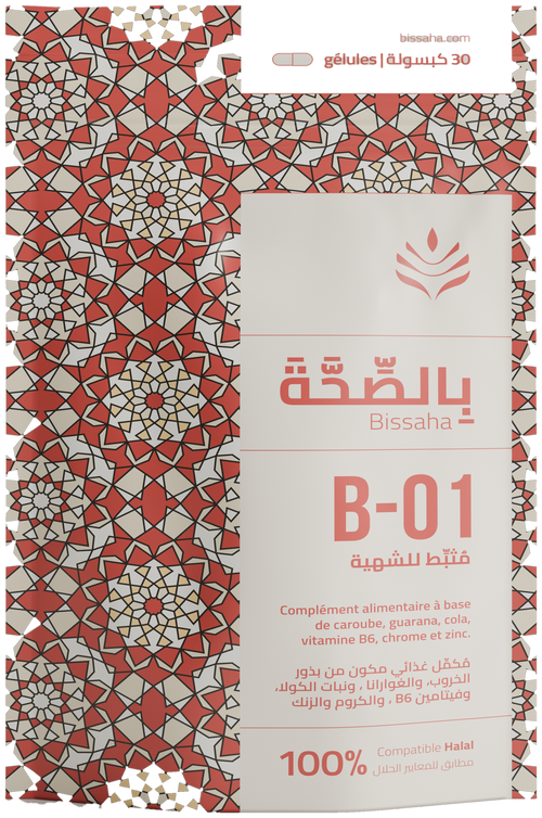 Sachet Bissaha B-01, 30 gélules, face avant